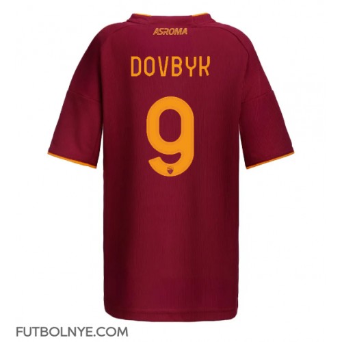 Camiseta AS Roma Artem Dovbyk #9 Primera Equipación para mujer 2025-26 manga corta
